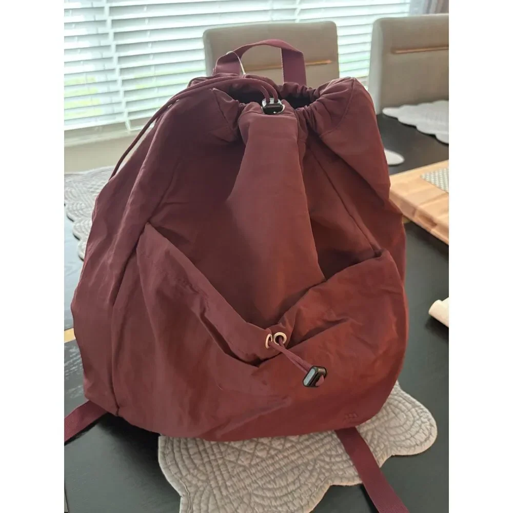 All in Motion Wine Color Sack Backpack NWT Cinch Drawstring Sport Bag 15x17